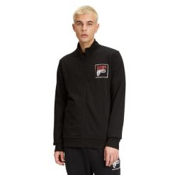 Bluza męska FILA Luton Track. Czarne bluzy nierozpinane męskie Fila, l, bez wzorów, casualowe, bez ramiączek, bez kaptura. Za 189.99 zł.
