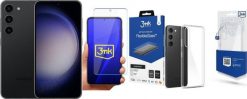 Smartfon Samsung Galaxy S23 5G 8/128GB Czarny (SM-S911BZKD) + Etui Clear Case + FlexibleGlass. Czarne smartfony SAMSUNG. Za 3,483.00 zł.