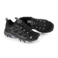 Buty turystyczne niskie unisex Alpine Pro Uhese. Czarne buty trekkingowe męskie Alpine Pro, bez wzorów, bez zapięcia, trekkingowe. W wyprzedaży za 279.00 zł.