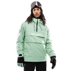 Kurtka snowboardowa męska W6 Elm. Zielone kurtki męskie SIROKO, m, bez wzorów, bez ramiączek, bez kaptura. W wyprzedaży za 467.00 zł.