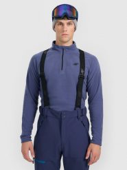 4F Bielizna termiczna polarowa (góra) męska - granatowa M. Niebieskia bielizna termoaktywna męska 4f, m, bez wzorów, z polaru, bez ramiączek, wspinaczkowe. Za 99.99 zł.