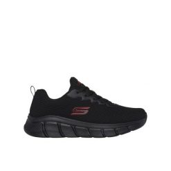 Buty męskie SKECHERS Bobs B Flex Chill Edge. Czarne buty do biegania męskie Skechers, bez wzorów, bez zapięcia, do biegania, skechers sport. Za 199.99 zł.
