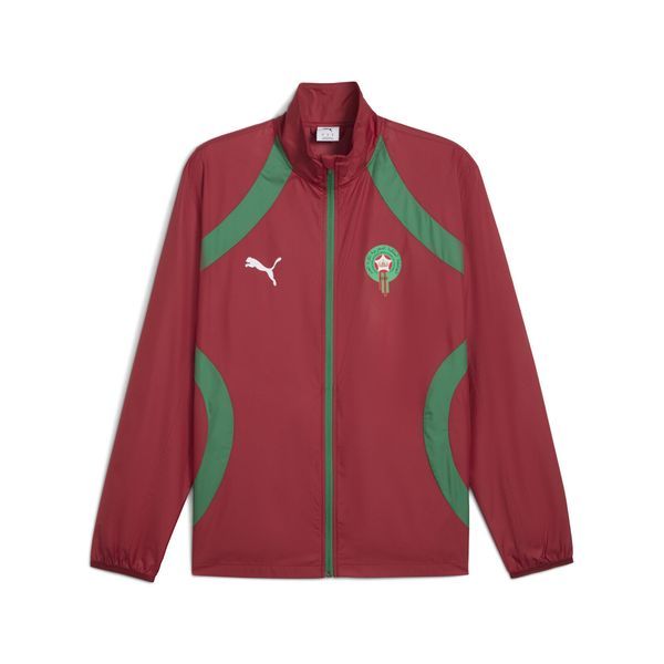 Męska tkana kurtka przedmeczowa Maroko PUMA. Czerwone kurtki męskie Puma, l, bez wzorów, sportowe, bez ramiączek, bez kaptura. Za 399.00 zł.