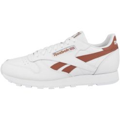 Buty męskie Reebok CL Lthr. Białe buty treningowe męskie Reebok, bez wzorów, z gumy, bez zapięcia. Za 394.00 zł.