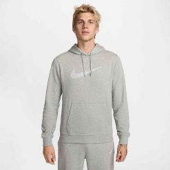 Bluza Męska Z Kapturem Nike Club Ft Hoody Swoosh. Szare bluzy nierozpinane męskie Nike, m, bez wzorów, z kapturem. Za 158.40 zł.