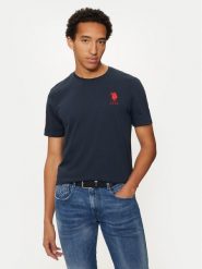 U.S. Polo Assn. T-Shirt MUP3311 Granatowy Slim Fit. Niebieskie koszulki polo męskie U.S. Polo Assn., m, bez wzorów, z bawełny, bez kołnierzyka, bez ramiączek. Za 89.99 zł.