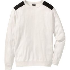 Sweter Regular Fit bonprix biały. Swetry męskie marki bonprix. Za 49.99 zł.