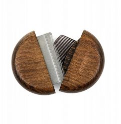 Ekskluzywny grzebie� 2 w 1, do wyczesywania pche� ze zgrzeb�em, okr�g�y, drewno bukowe, stal, plastik PP, �rednica 9,1cm. Golarki męskie MICROSOFT. Za 55.34 zł.