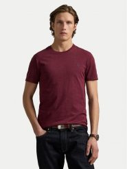 Polo Ralph Lauren T-Shirt 710671438283 Bordowy Custom Slim Fit. Czerwone koszulki polo męskie Polo Ralph Lauren, m, bez wzorów, z bawełny, bez kołnierzyka, bez ramiączek. Za 289.99 zł.