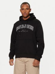 Jack & Jones Bluza 12256521 Czarny Relaxed Fit. Czarne bluzy nierozpinane męskie Jack & Jones, m, bez wzorów, z syntetyku, bez ramiączek, bez kaptura. Za 129.99 zł.