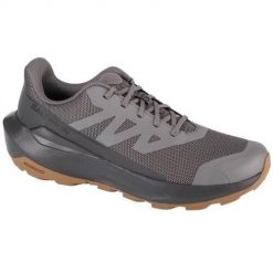 Buty trekkingowe męskie Salomon Elixir Tour. Szare buty trekkingowe męskie Salomon, bez wzorów, z materiału, sportowe, bez obcasa, bez zapięcia. Za 478.00 zł.