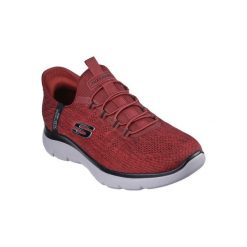 Tenisówki Skechers Model Summits - Key Pace Slip-ins Kolor Czerwony. Czerwone trampki męskie Skechers, bez wzorów, bez zapięcia. Za 329.99 zł.