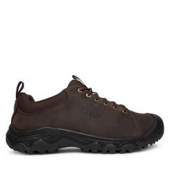 Półbuty Keen. Brązowe codzienne półbuty męskie Keen, bez wzorów, bez obcasa, bez zapięcia. Za 499.99 zł.