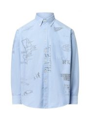 Polo Ralph Lauren Koszula męska Mężczyźni Modern Fit Bawełna niebieski nadruk, S. Niebieskie koszule męskie Polo Ralph Lauren, m, z aplikacjami, z bawełny, bez kołnierzyka, bez ramiączek. Za 1,199.95 zł.