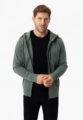 Bluza z kapturem B-BOGY. Niebieskie bluzy rozpinane męskie Volcano, m, bez wzorów, z bawełny, z kapturem. Za 189.99 zł.