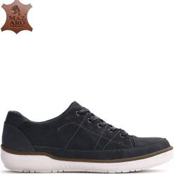 Niebieskie Skórzane Półbuty Benon. Buty sportowe na co dzień męskie marki Born2be. Za 169.99 zł.