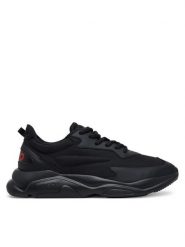 HUGO Sneakersy Leon 50536960 Czarny. Czarne buty sportowe na co dzień męskie Hugo, m, bez wzorów, z materiału, bez ramiączek, bez kaptura. Za 449.99 zł.