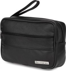 Beltimore Czarna skórzana saszetka męska do ręki Beltimore R09 NoSize. Czarne saszetki męskie Beltimore, bez wzorów. Za 99.99 zł.