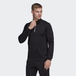 Bluza piłkarska męska Adidas Entrada 22 Training Top. Czarne bluzy nierozpinane męskie ADIDAS, m, bez wzorów, z poliesteru, sportowe, bez ramiączek, bez kaptura. Za 106.63 zł.
