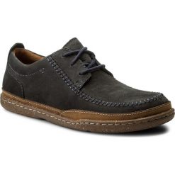Półbuty CLARKS - Trapell Apron 261281527 Navy Nubuck. Niebieskie codzienne półbuty męskie Clarks, z materiału, klasyczne. W wyprzedaży za 259.00 zł.
