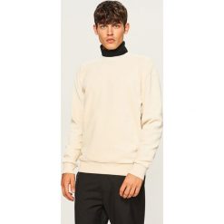 Bluza z prążkowanego weluru - Kremowy. Bluzy nierozpinane męskie marki DOMYOS. W wyprzedaży za 59.99 zł.