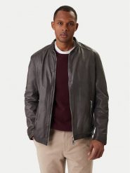 Milestone Kurtka skórzana Oliverio 611099 60770 Szary Regular Fit. Szare kurtki męskie Milestone, m, bez wzorów, ze skóry, bez ramiączek, bez kaptura. Za 1,629.00 zł.