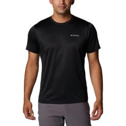Koszulka sportowa męska Columbia Columbia Hike Crew z krótkim rękawem. Czarne t-shirty sportowe męskie Columbia, m, bez wzorów, sportowe, bez ramiączek. W wyprzedaży za 116.75 zł.