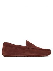 BOSS Mokasyny Noel_Mocc_sdpeb 50541750 Bordowy. Czerwone mokasyny męskie Boss, ze skóry, bez zapięcia. Za 579.99 zł.