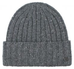 Ciepła, Wełnina Czapka (Beanie) - V. Fraas - Popiel, Melanż. Szare czapki męskie V. Fraas, na jesień, bez wzorów, z poliamidu. Za 45.00 zł.