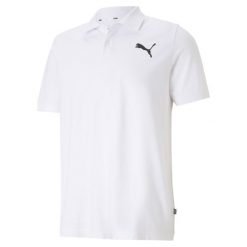 Polo piqué Puma ESS. Białe koszulki polo męskie Puma, l, bez wzorów, sportowe, bez kołnierzyka, bez ramiączek. Za 99.00 zł.