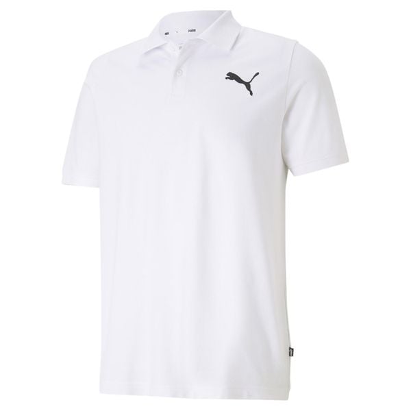 Polo piqué Puma ESS. Białe koszulki polo męskie Puma, l, bez wzorów, prążkowane, klasyczne, bez kołnierzyka, bez ramiączek. Za 99.00 zł.
