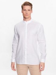 Hugo Koszula 50490740 Biały Slim Fit. Białe koszule męskie Hugo, m, bez wzorów, ze lnu, bez kołnierzyka, bez ramiączek. Za 279.99 zł.