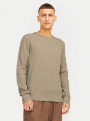 Jack & Jones Sweter Perfect 12257771 Beżowy Regular Fit. Brązowe kardigany męskie Jack & Jones, m, bez wzorów, z bawełny, bez ramiączek. Za 119.99 zł.