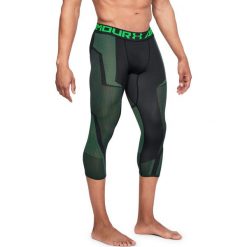 Under Armour Spodnie męskie Threadborne Seamless 3/4 Leg czarno-zielone r. M (1306391-002). Długie spodnie sportowe męskie Under Armour. Za 161.55 zł.