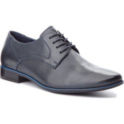 Półbuty LASOCKI FOR MEN MI07-C372-406-03. Niebieskie eleganckie półbuty męskie Lasocki For Men, ze skóry, bez obcasa, bez zapięcia. Za 179.99 zł.