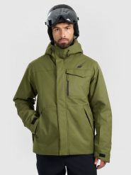 4F Kurtka narciarska membrana 10000 męska - khaki XL. Brązowe kurtki narciarskie i snowboardowe męskie 4f, na zimę, m, bez wzorów, z materiału, bez kaptura, narciarskie. Za 699.99 zł.