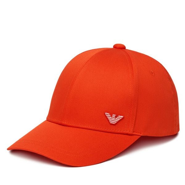 Czapka z daszkiem Emporio Armani. Brązowe czapki męskie Emporio Armani, bez wzorów. Za 199.99 zł.