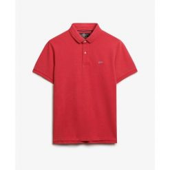 Koszulka polo z piki Superdry Classic. Czerwone koszulki polo męskie Superdry., m, bez wzorów, bez kołnierzyka, bez ramiączek. Za 236.50 zł.