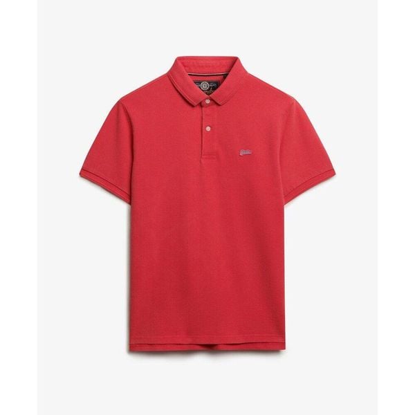 Koszulka polo z piki Superdry Classic. Czerwone koszulki polo męskie Superdry., m, bez wzorów, bez kołnierzyka, bez ramiączek. Za 211.00 zł.