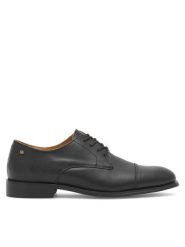 Gino Rossi Półbuty FABIO-03 124AM Czarny. Czarne eleganckie półbuty męskie Gino Rossi, ze skóry, wizytowe, bez obcasa, bez zapięcia. Za 279.99 zł.