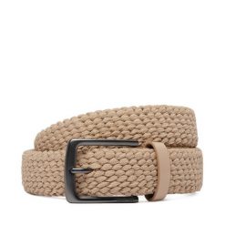 Pasek Calvin Klein. Brązowe paski męskie Calvin Klein, bez wzorów, casualowe. Za 249.99 zł.