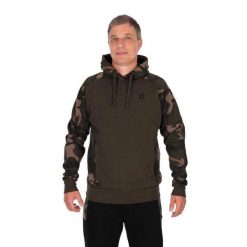 Bluza Z Kapturem Męska Wędkarska Fox Khaki Camo Premium 310 Hoodie. Brązowe bluzy nierozpinane męskie FOX, m, bez wzorów, sportowe, bez ramiączek, z kapturem. Za 260.99 zł.