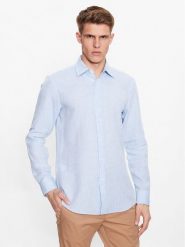 Boss Koszula 50490234 Błękitny Slim Fit. Niebieskie koszule męskie Boss, m, bez wzorów, ze lnu, bez kołnierzyka, bez ramiączek. Za 389.99 zł.
