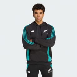 Bluza z kapturem All Blacks. Czarne bluzy z kapturem męskie ADIDAS, s, bez wzorów, z dresówki, z kapturem. Za 299.00 zł.