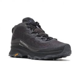 Buty do chodzenia męskie Merrell Moab Speed Mid Gtx. Czarne buty sportowe na co dzień męskie Merrell, m, bez wzorów, z gumy, bez ramiączek, bez kaptura, trekkingowe. Za 667.00 zł.