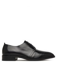 Calvin Klein Półbuty Slim Clean Derby Lth HM0HM02004 Czarny. Czarne eleganckie półbuty męskie Calvin Klein, ze skóry, wizytowe, bez obcasa, bez zapięcia. Za 649.99 zł.