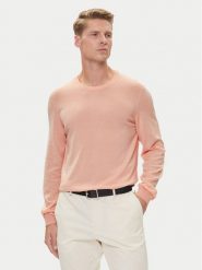 BOSS Sweter Leno-P 50468239 Różowy Slim Fit. Czerwone kardigany męskie Boss, l, bez wzorów, ze lnu, bez ramiączek. Za 549.99 zł.