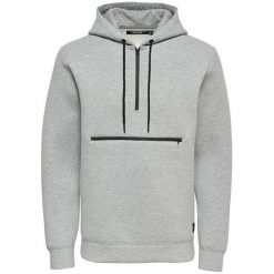 Only&Sons Męska Bluza Z Kapturem Gabe Sweat Hood Exp Light Grey Melange (Rozmiar L). Bluzy nierozpinane męskie marki Only&Sons. W wyprzedaży za 125.00 zł.