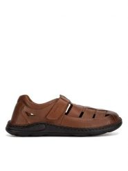 Go Soft Sandały ROMA-02 MI18 Brązowy. Brązowe sandały męskie GO SOFT, z materiału, bez zapięcia. Za 139.99 zł.