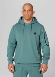 Bluza męska Pitbull z kapturem Explorer. Zielone bluzy nierozpinane męskie PITBULL, m, bez wzorów, z kapturem. Za 259.00 zł.